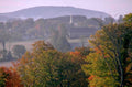 autumn church hills 1980s 1990s A4 Photo Print