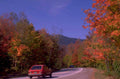 autumn red car 1980s 1990s A4 Photo Print