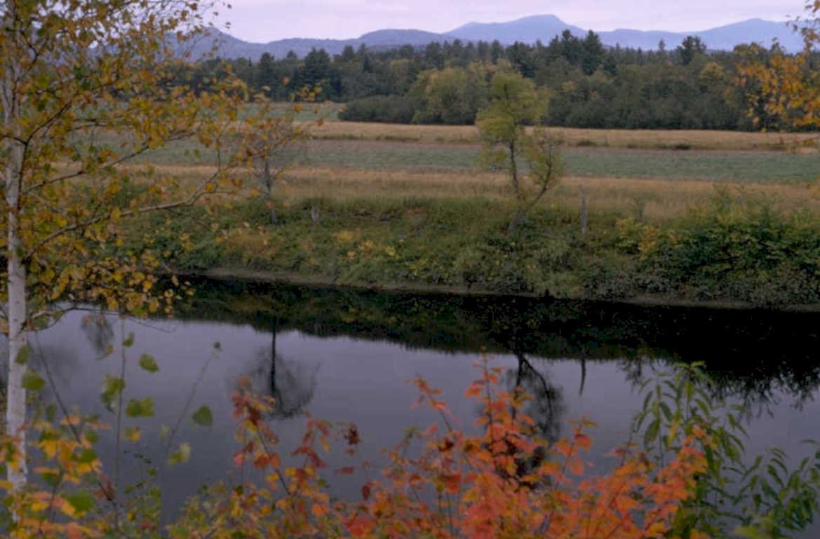 autumn river mountains 1980s 1990s A4 Photo Print