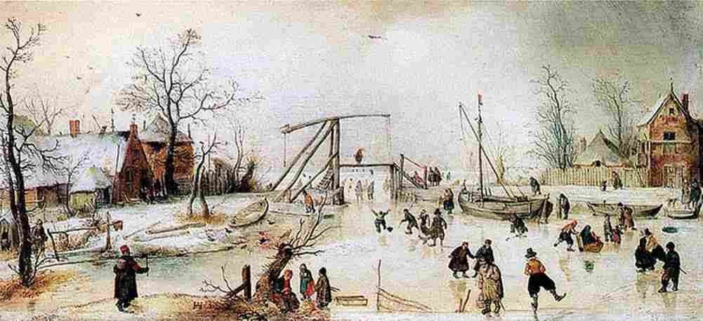 aver Scene on Ice Two main Art A4 Photo Print