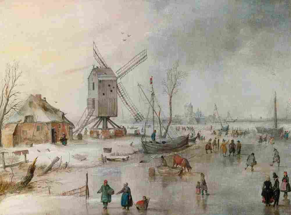 avercamp winter scene Art A4 Photo Print