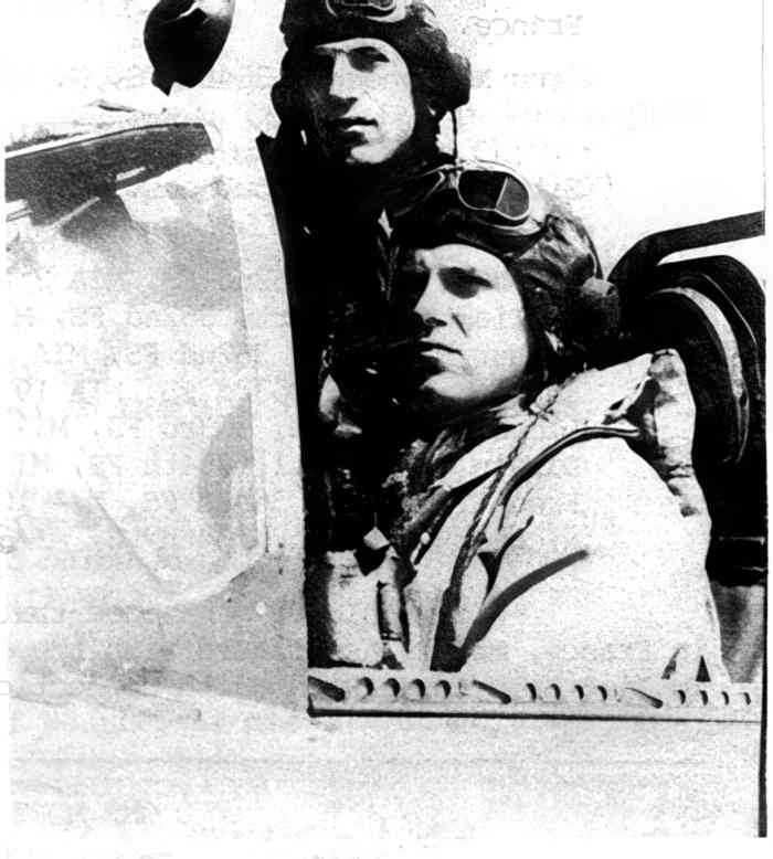aviators biplane cockpit Vintage world war A4 Photo Print
