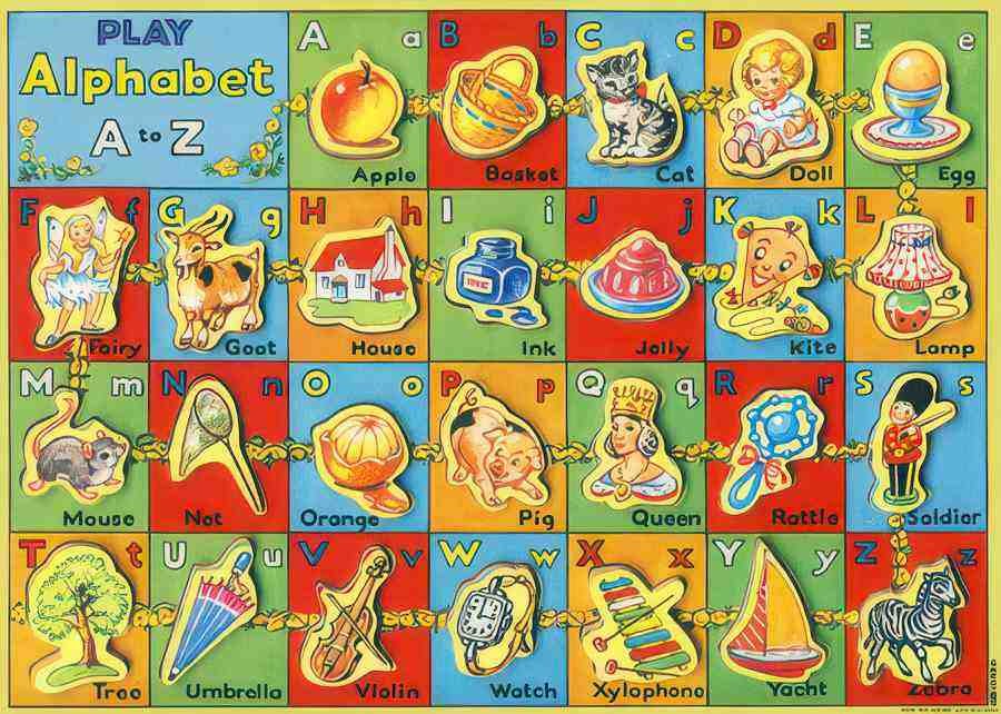 ay alphabet poster wrap 1 Vintage Advert A4 Photo Print