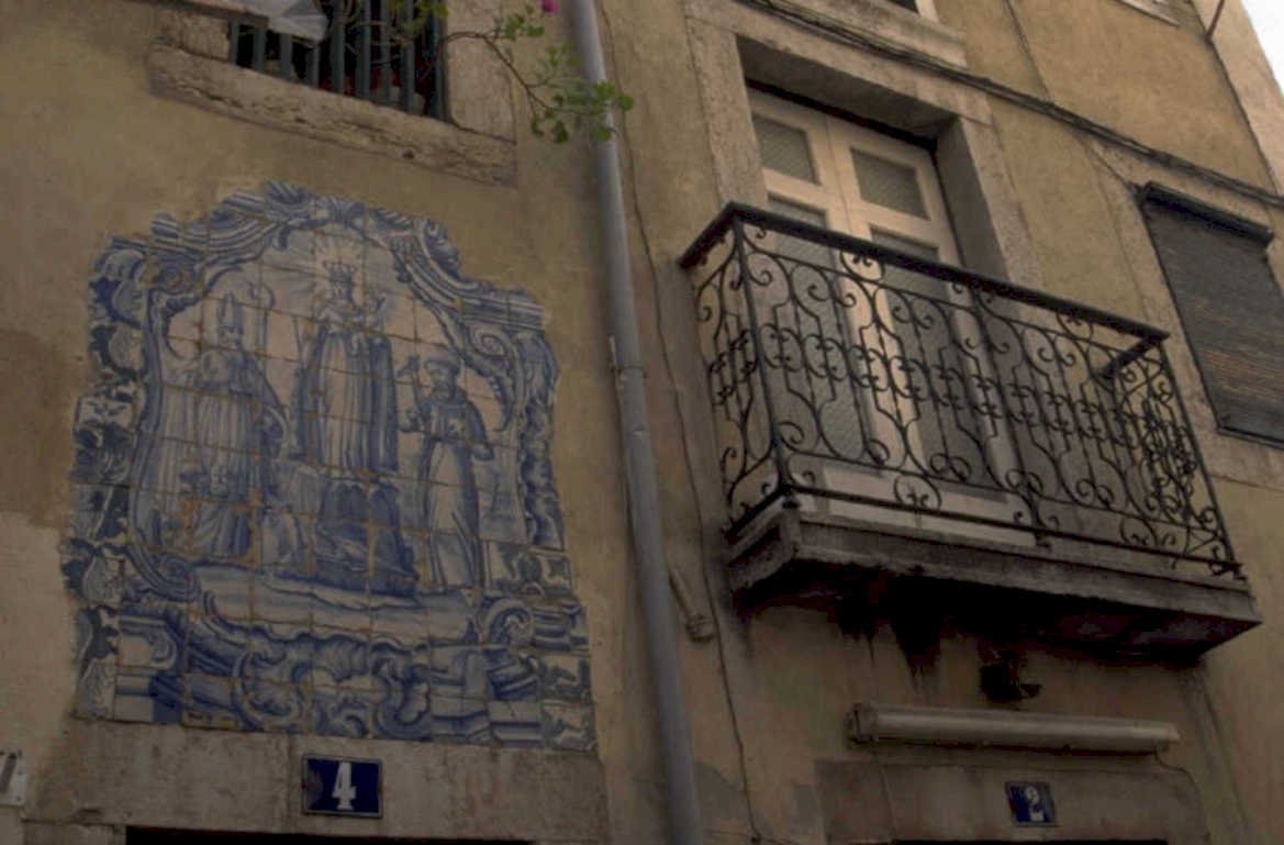 azulejo balcony building 1980s 1990s A4 Photo Print