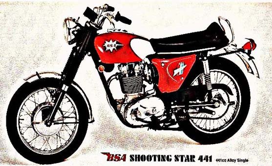 b44 shooting star motorbike A4 Photo Print