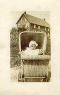 baby stroller house Vintage world war A4 Photo Print