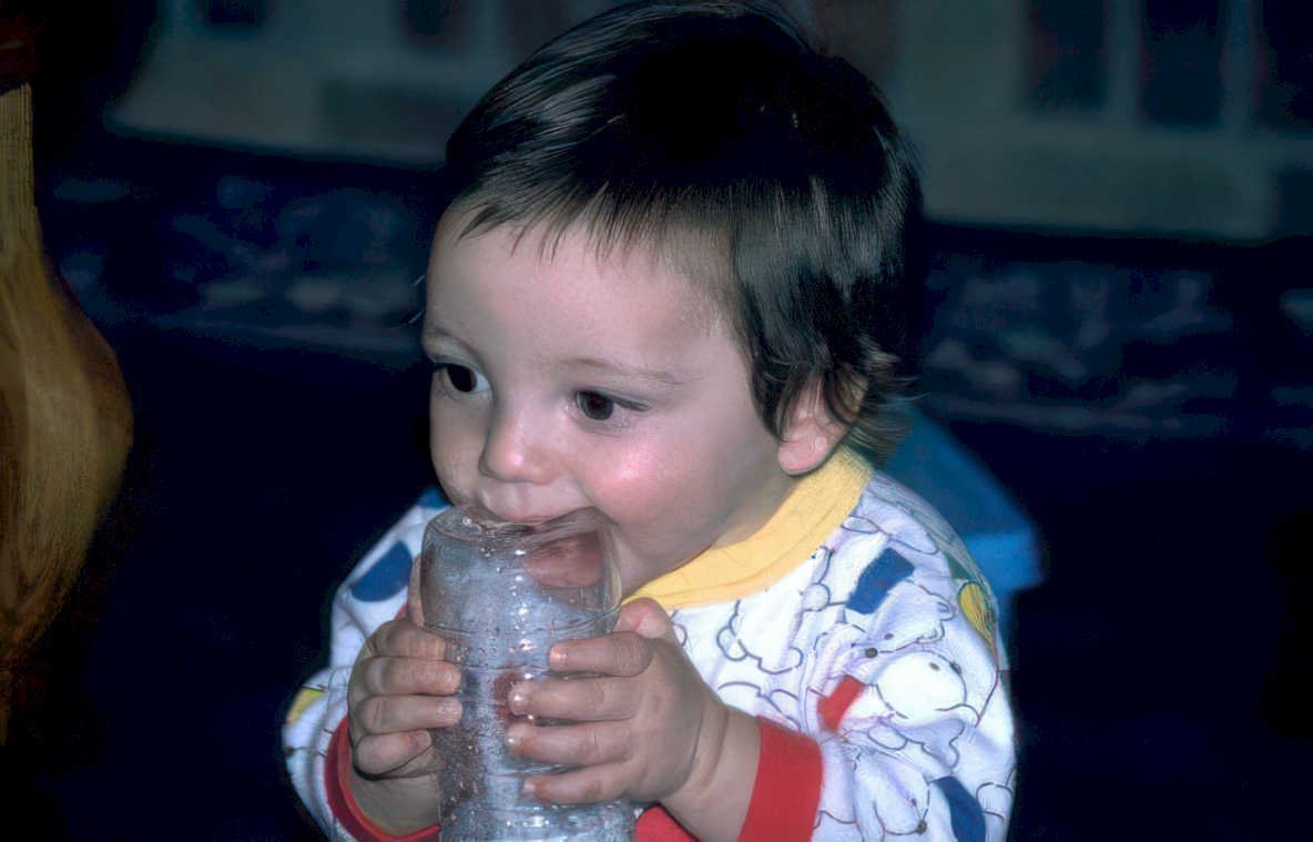 baby water cat Vintage A4 Photo Print