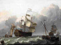 back Dutch Flagship with a Yacht Under Her Stern Art A4 Photo Print