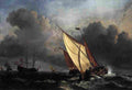 back Ships on a Stormy Sea Art A4 Photo Print