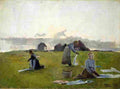 backer Drying Clothes Art A4 Photo Print