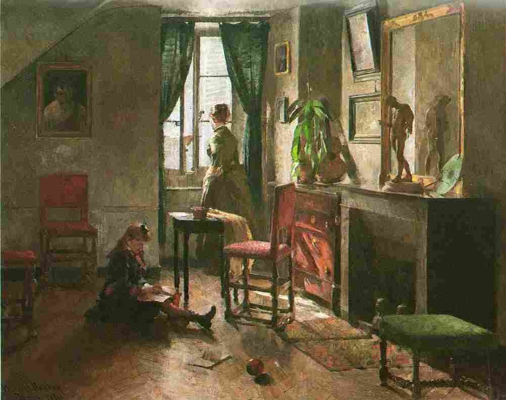 backer Interior with Figures Art A4 Photo Print