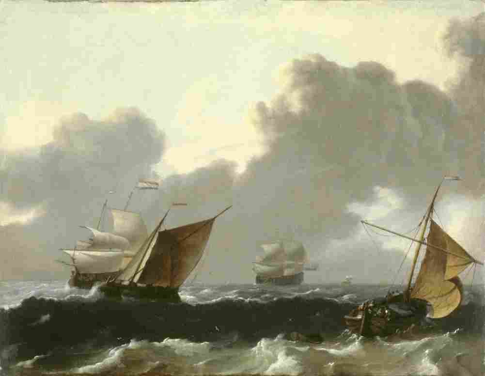 backhuysen storm at sea Art A4 Photo Print