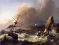 backhuysen storm in the sea Art A4 Photo Print