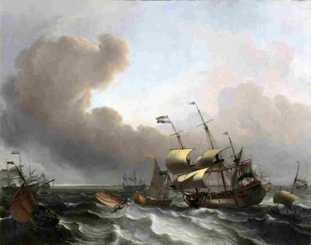 backhuysen storm on the dutch coast Art A4 Photo Print