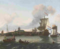 backhuysen view from the nieuwe maas river towards vlaardingen Art A4 Photo Print