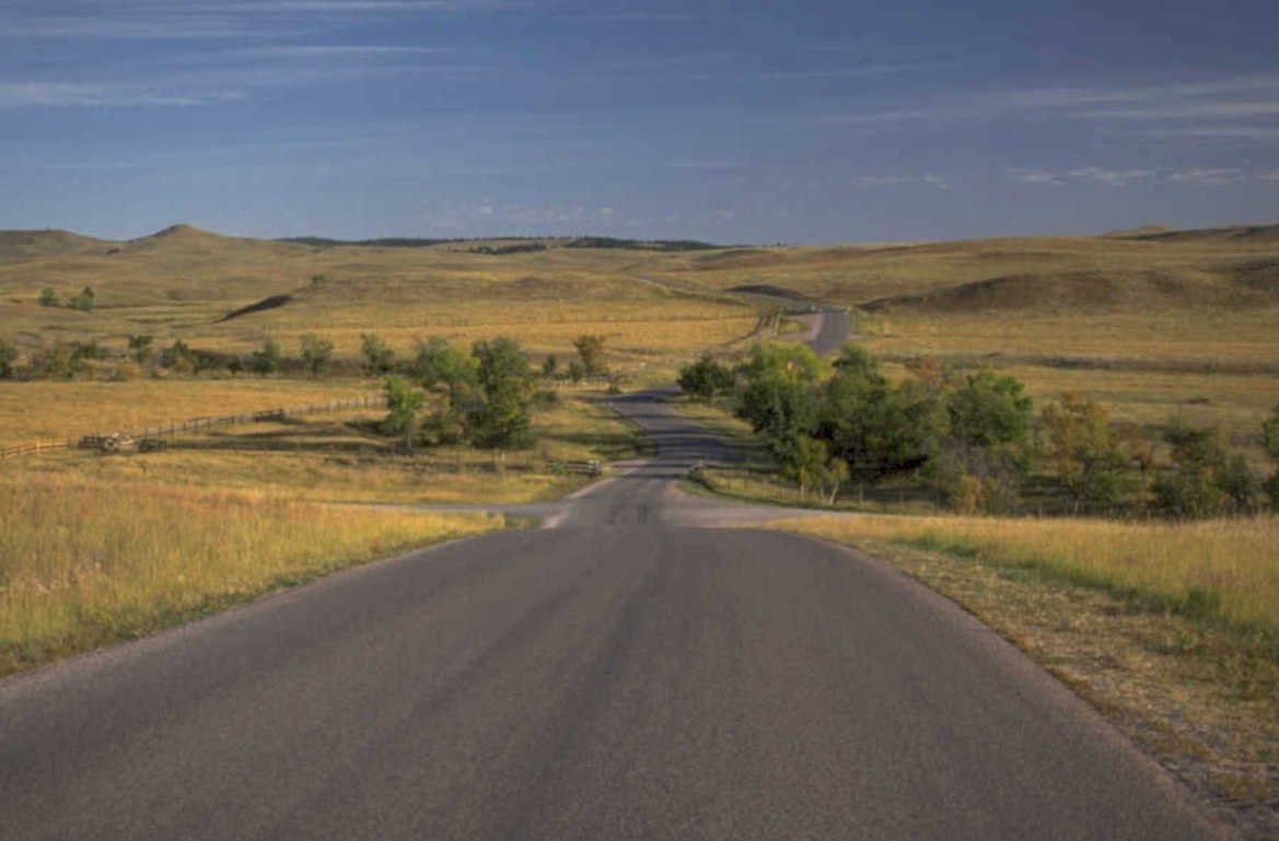 badlands road sky 2 1980s 1990s A4 Photo Print