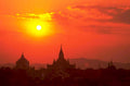 bagan sunset pagodas 1980s 1990s A4 Photo Print