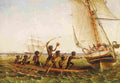 bain Aboriginal Canoes Communicating with the Monarch and the Tom Tough Art A4 Photo Print