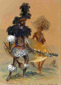 baines matebele warrior in dancing dress Art A4 Photo Print