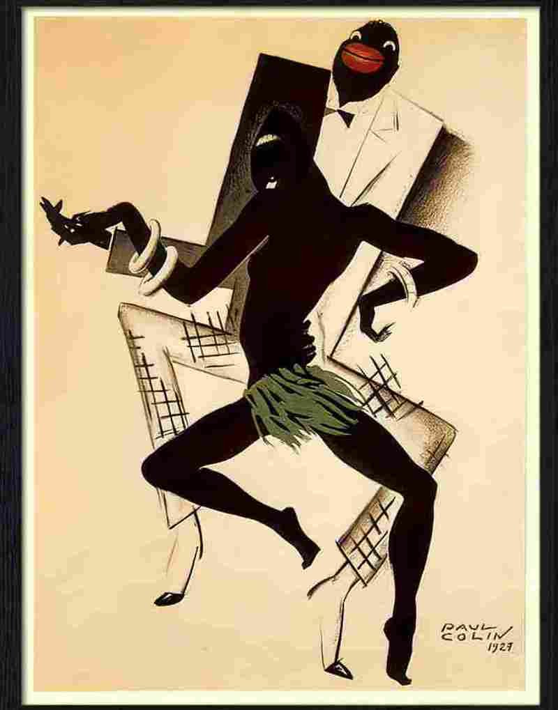 bal negre paul colin jazz poster 1927 Advert A4 Photo Print