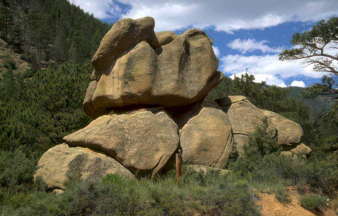 balanced rocks garden Vintage A4 Photo Print
