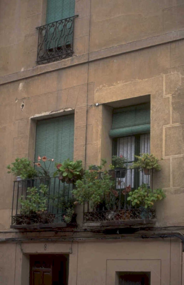 balconies plants building 1980s 1990s A4 Photo Print