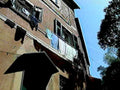 balcony laundry dusk1980s 1990s A4 Photo Print