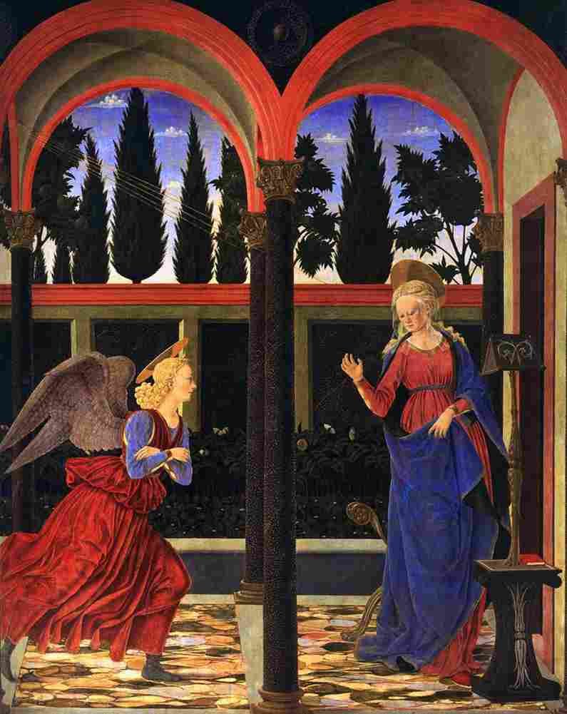 baldovinetti annunciation Art A4 Photo Print