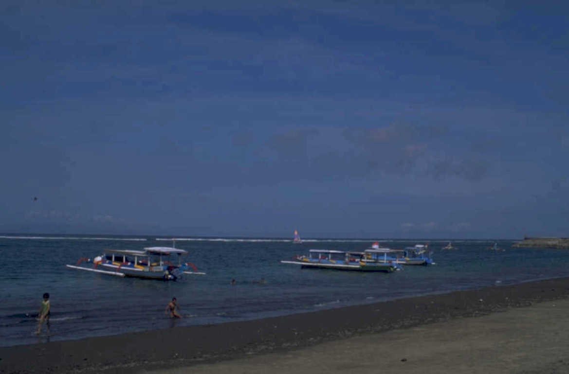 bali beach boats 1980s 1990s A4 Photo Print