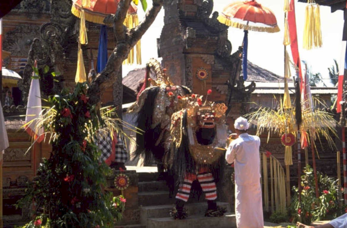 bali ceremony demon 1980s 1990s A4 Photo Print
