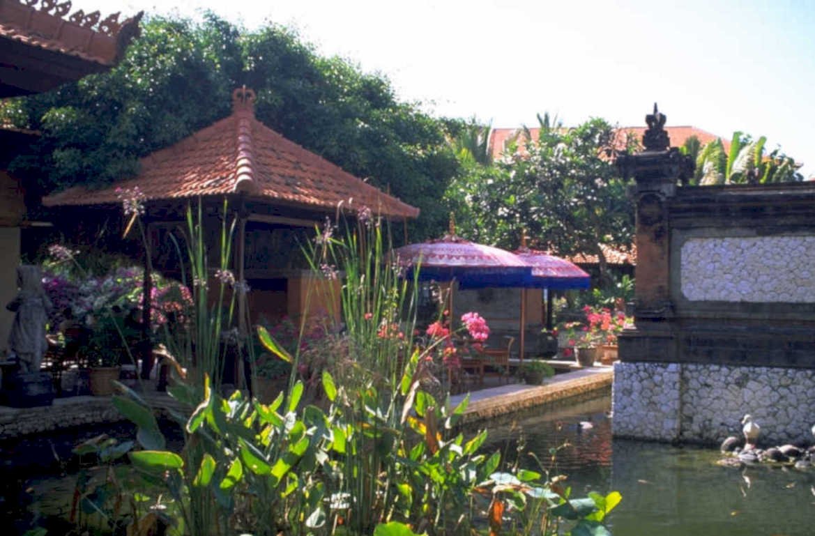 bali pond garden 1980s 1990s A4 Photo Print