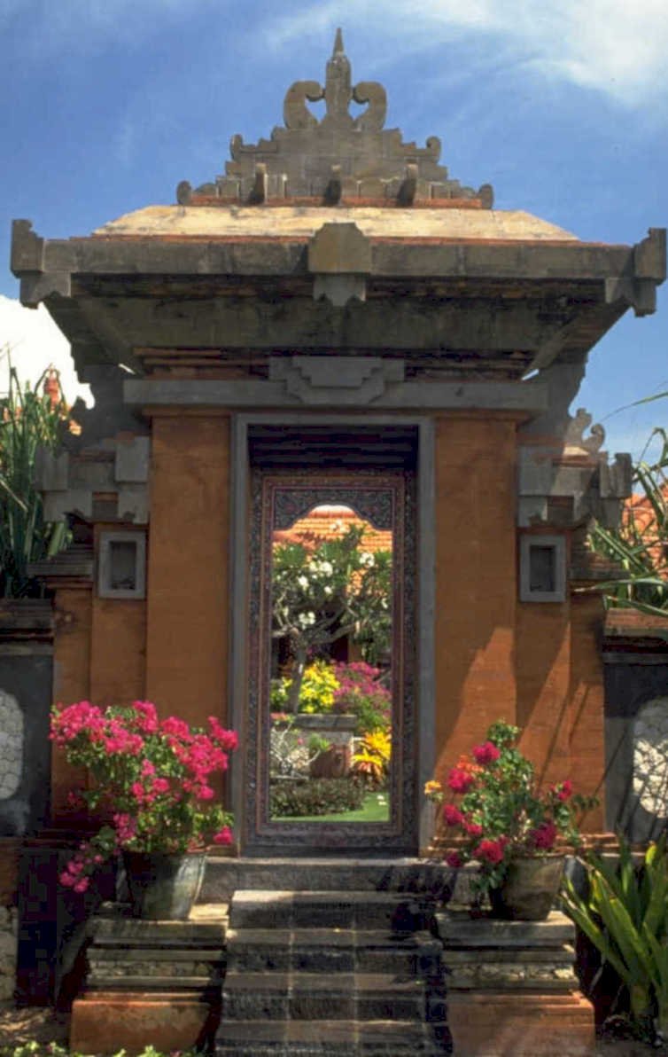 balinese temple orange 1980s 1990s A4 Photo Print