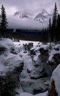 banff falls winter 1980s 1990s A4 Photo Print