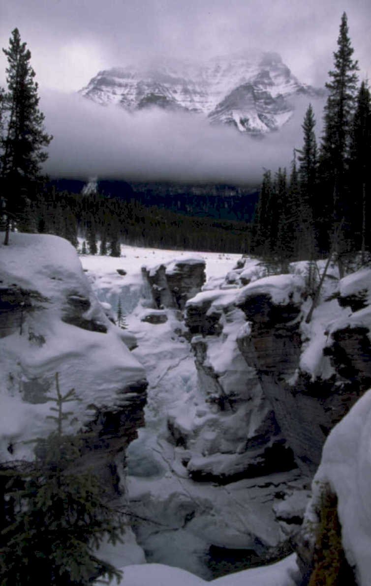 banff falls winter 1980s 1990s A4 Photo Print