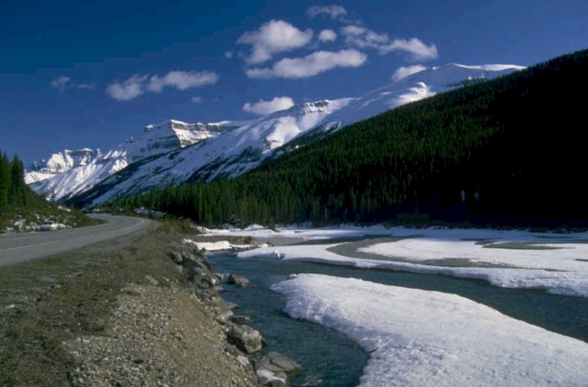 banff river mountains 1980s 1990s A4 Photo Print