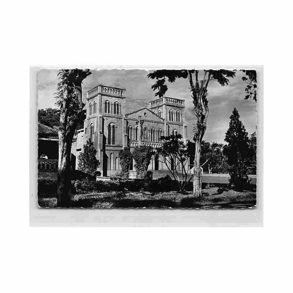 bangui the cathedral librairie au messager 1434 centrafrique bangui la cathedrale Vintage A4 Photo Print