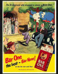 bar none cigarettes h m bateman 1950s Advert A4 Photo Print