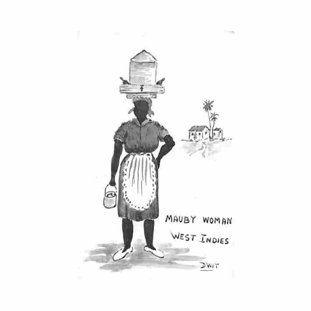 barbados mauby woman dwit Vintage A4 Photo Print