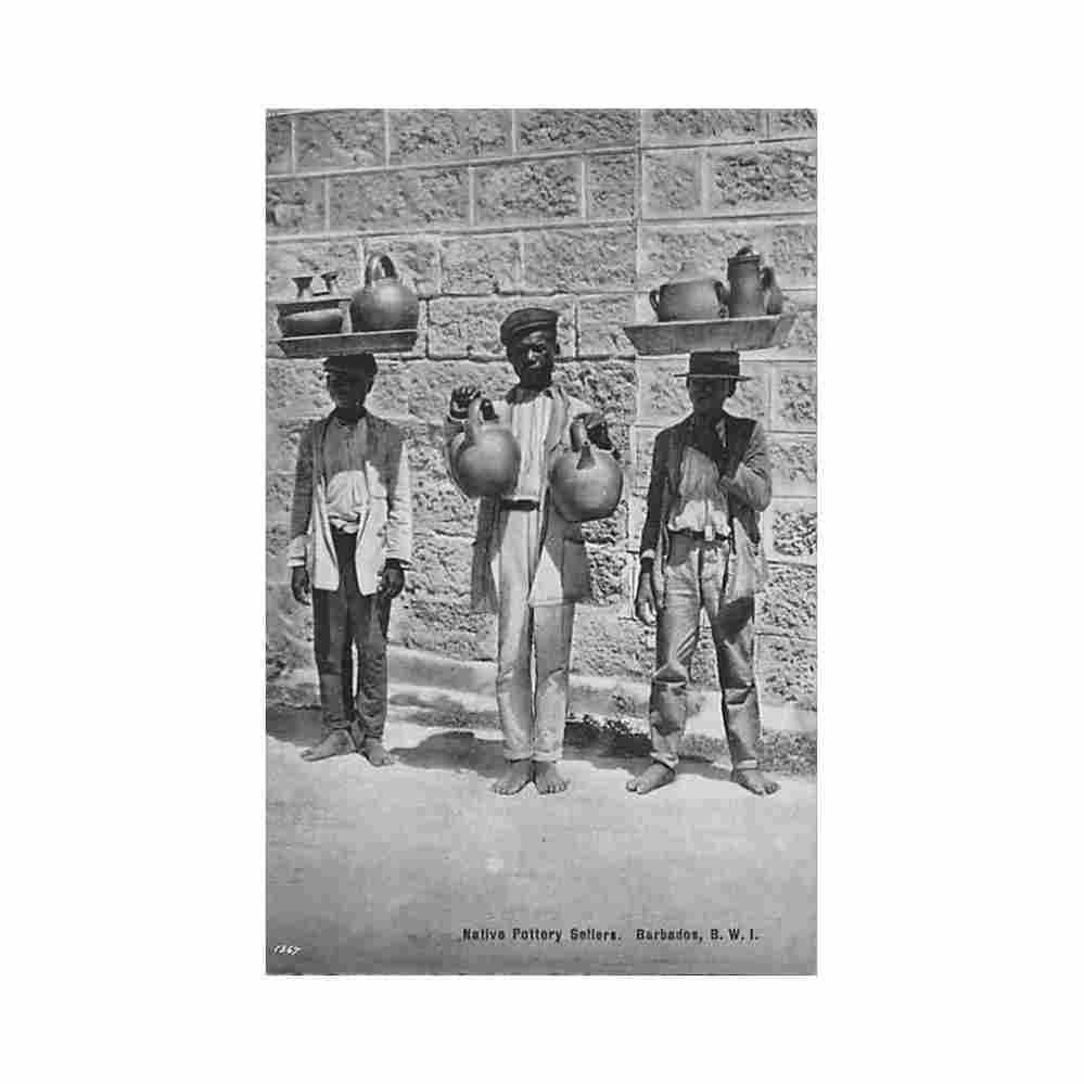 barbados native pottery sellers knights ltd Vintage A4 Photo Print