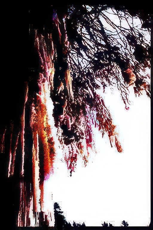 bare branches sunset Vintage A4 Photo Print