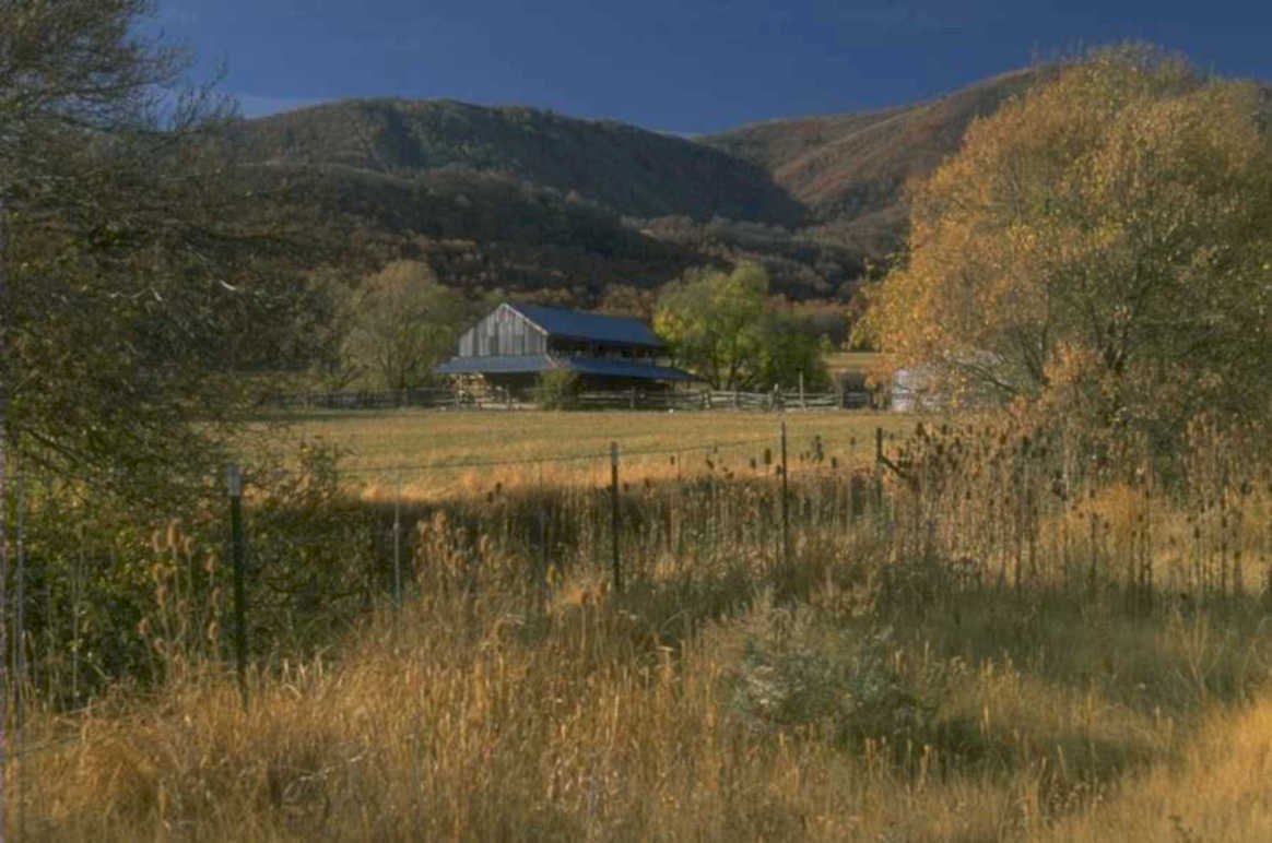 barn autumn montana 1980s 1990s A4 Photo Print
