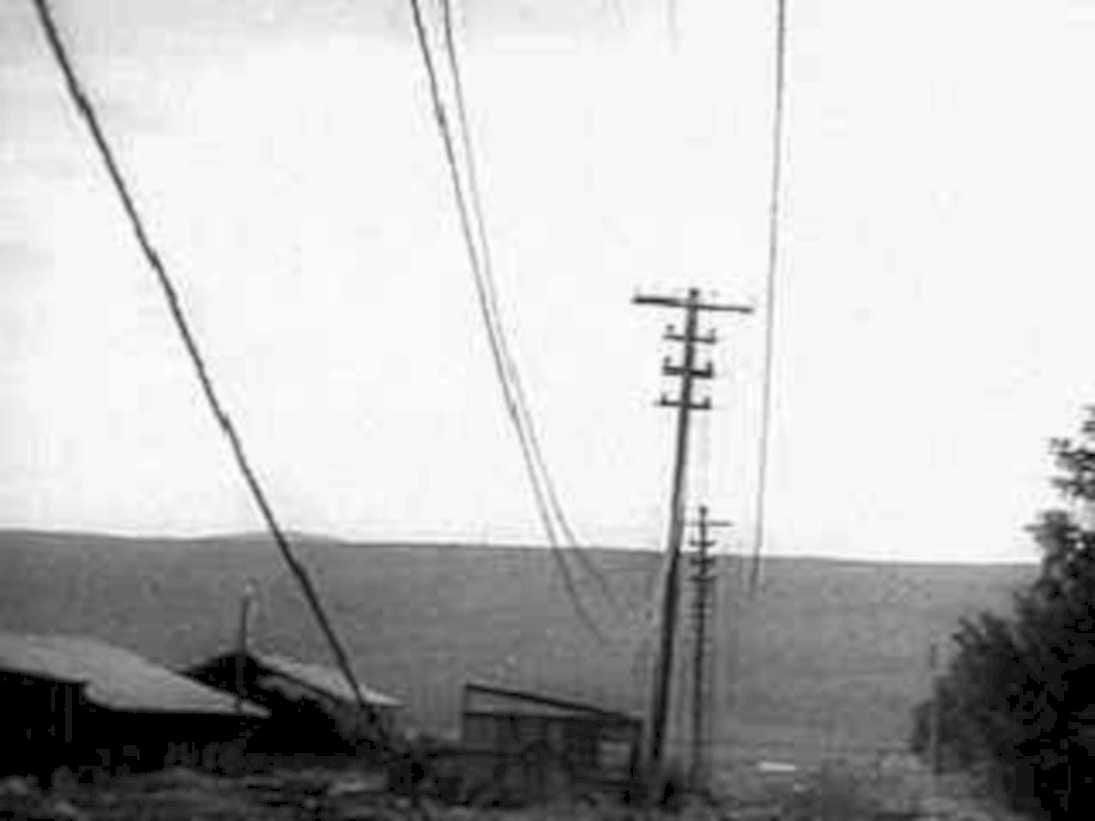 barn pole hillside1980s 1990s A4 Photo Print