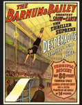 barnum bailey desperados 1909 circus poster Advert A4 Photo Print