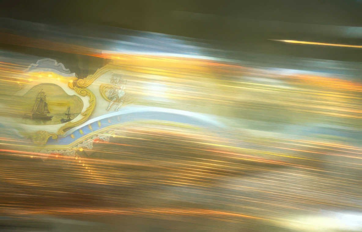 baroqueship abstract gold Vintage A4 Photo Print