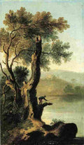barr Landscape with Man Fishing Art A4 Photo Print