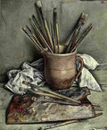 barraud Palette and Brushes Art A4 Photo Print