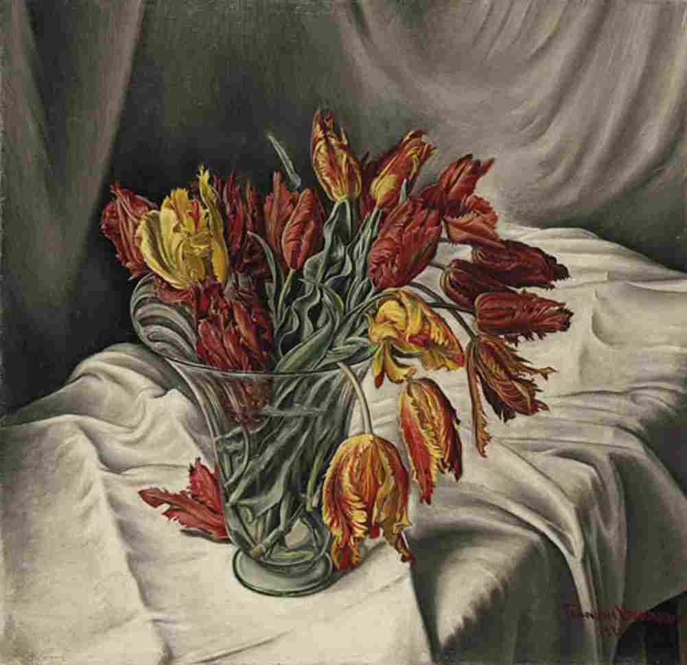 barraud parrot tulips Art A4 Photo Print