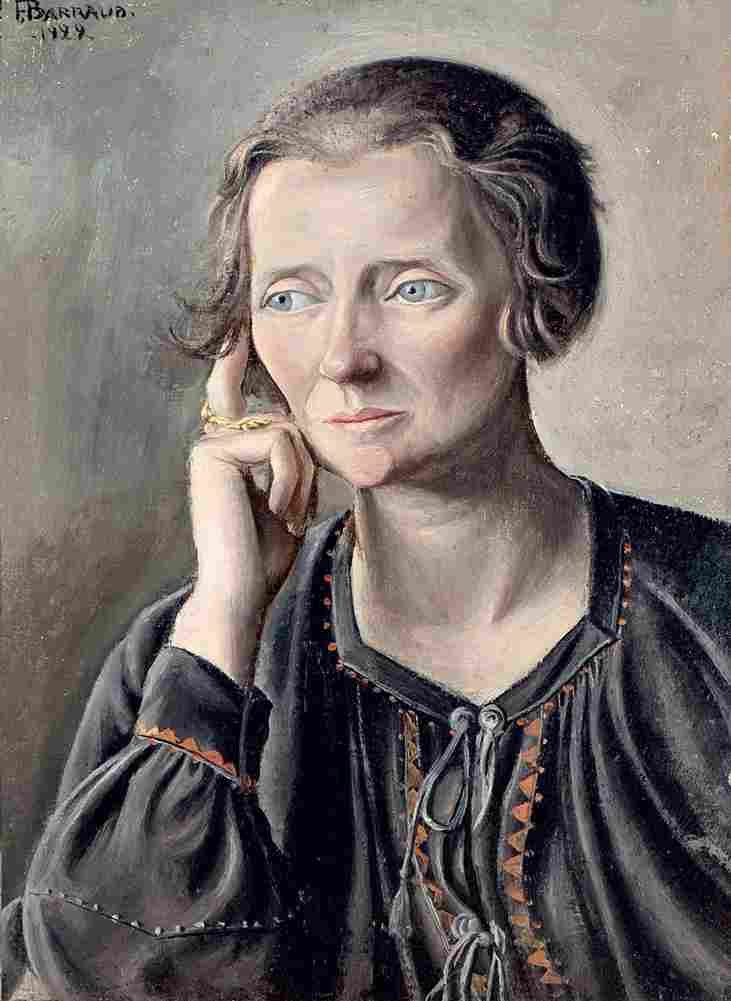 barraud portrait of woman Art A4 Photo Print