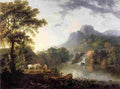 barret G Lake Landscape with Travellers Art A4 Photo Print