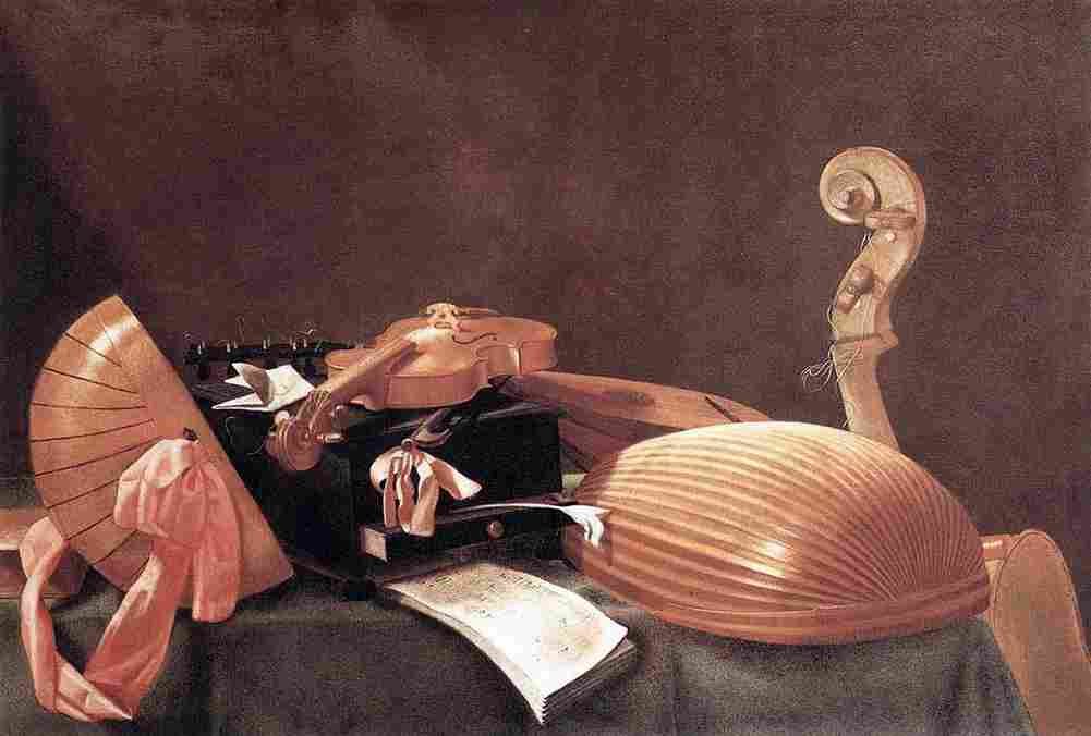 baschenis Still Life Musical Instruments Art A4 Photo Print